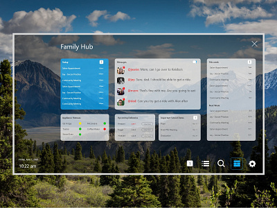 Family Hub Concept app design family iot ui uiux