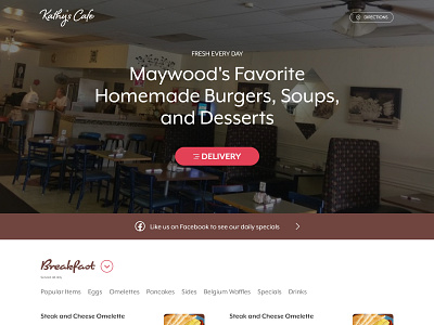 Website Concept Site for Local Diner ui webdesign website website concept website design