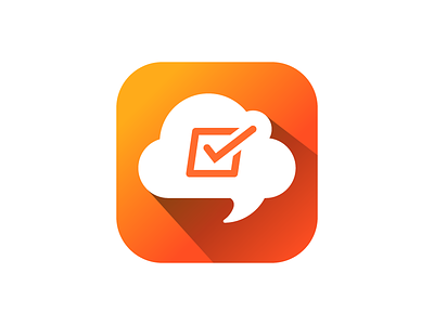 Logo app icon check mark cloud logo