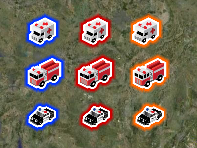 First Responder Icons ambulance fire engine icons police.