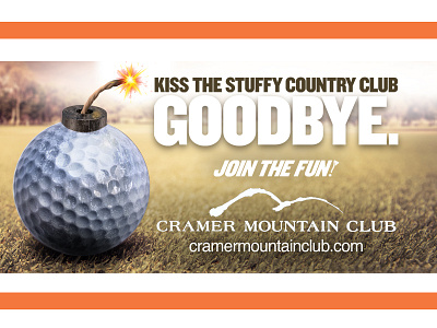Golf Bomb billboard bomb club fun gastonia golf mountain print