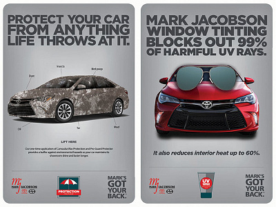 Mark's Protection advertising car durham nc point of sale protection toyota