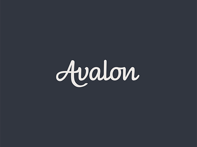 Avalon Wordmark branding design illustration logo script vector