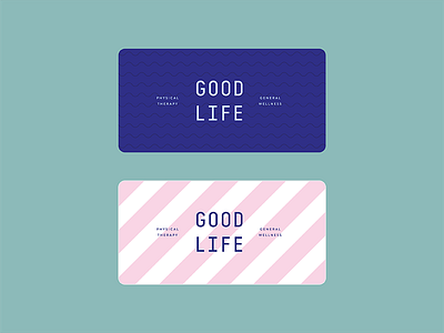 Good Life Business Cards balance blue gl gl logo good good life life logo pattern patterns pink