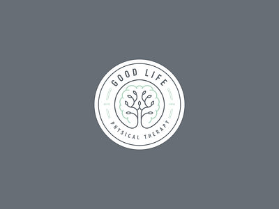 Good Life Physical Therapy Sticker badge branches circle design gl gl logo good good life goodlife icon illustration life logo physical therapy therapy tree
