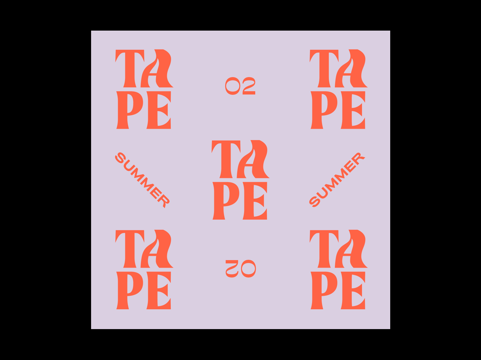 Tape 02 branding custom type graphic design layout logo music poster typography