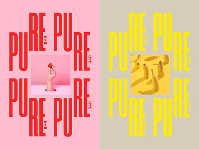 Pure Posters branding design graphic design layout logo poster type typography
