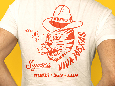 Superica Shirt branding illustration lettering typography