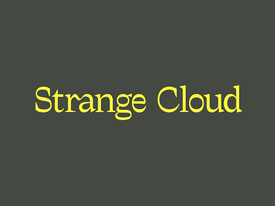 Strange Cloud branding business lettering logo type typography
