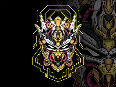 Cyber Mecha adobe illustrator digital graphic design illustration t shirt design technology vector design