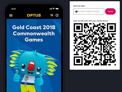 Optus Gold Coast 2018 Commonwealth Games campaign page design creative human beings mobile optus prototype robin lee ui