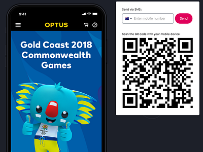 Optus Gold Coast 2018 Commonwealth Games campaign page design