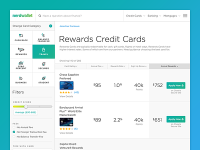 Rewards Credit Card Tool
