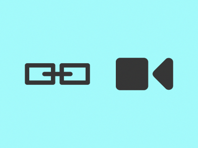 Two Icons a Day! clean cleanicons icons link minimalist simple video