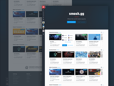 Smash.gg Homepage esports homepage smashgg tournaments
