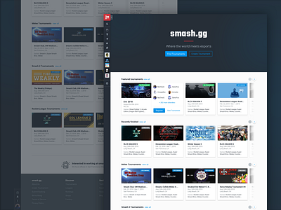 Smash.gg Homepage