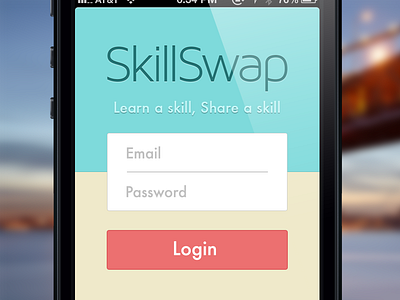 SkillSwapp Login homepage iphone login skillswap