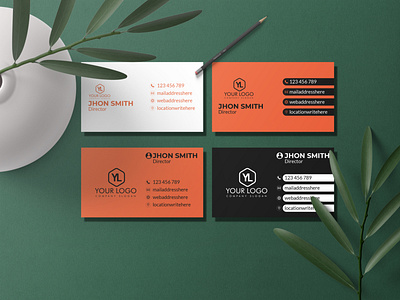 Corporate business card design 4 color