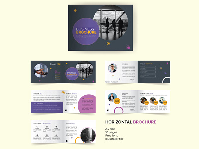 Business horizontal brochure design