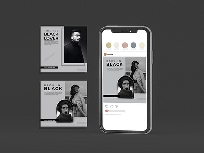 Black and white lover post design banner design branding brochure clean elegant facebook post flyer google ad gradient illustraion instagram post magazine minimal modern social media design social media post social media template typography vector web banner