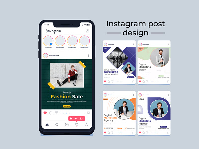 Instagram post design banner design branding brochure clean digital marketing digital marketing agency elegant facebook post fashion flyer google ad instagram post magazine minimal modern social media design social media post social media template typography web banner