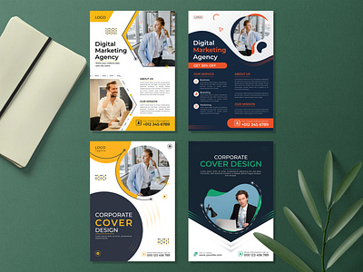 Modern flyer & brochure cover design abstract annual report background banner bifold branding brochure brochure cover company profile company proposal cover flyer leaflet magazine marketing minimal modern multipurpose poster trifold