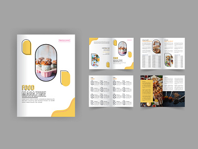 Food magazine design for restaurant cook book