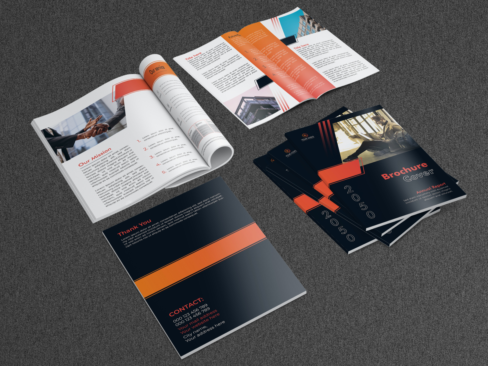 Brochure or Annual report design template by Shafayat Alam on Dribbble