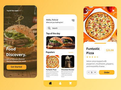 Food Delivery App app branding design icon illustration logo typography ui uiux ux vector