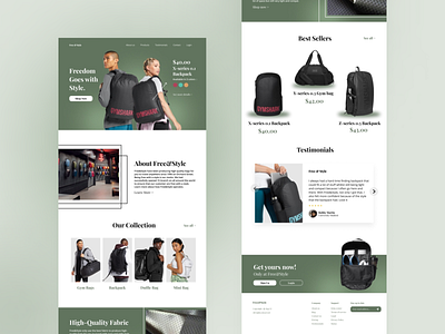 Backpack E-commerce Design app art branding design illustration logo typography ui ui design ux vector