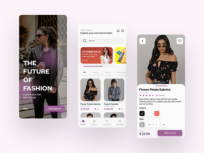 Fashion E-commerce App app application art branding design illustration logo typography ui ui design ux ux design vector website