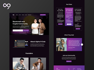 Alpha 9 Landing Page Design app art artwork branding community crypto design designs graphic design illustration landing page logo nft typography ui ui design ux vector