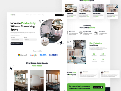 WESPACE C0-Working Space Landing Page Design