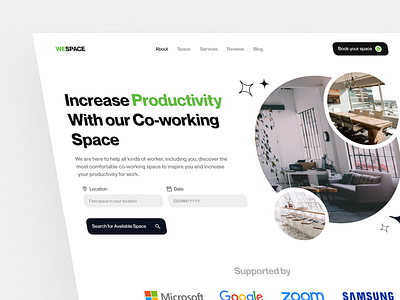 WESPACE Co-Working Space Landing Page Design