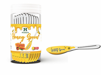 PACKAGING DESIGN brand identity brandidentity branding graphic design green tea honeybee honeyspoon illustration labeldesign packagedesign packaging