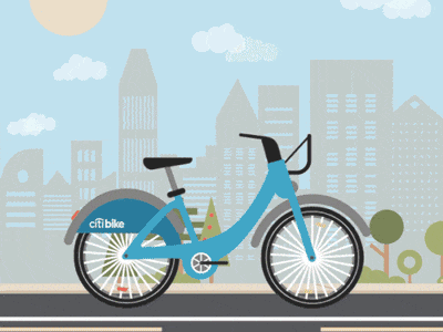 CitiBike after effects animation bike blue citibike city gif illustration