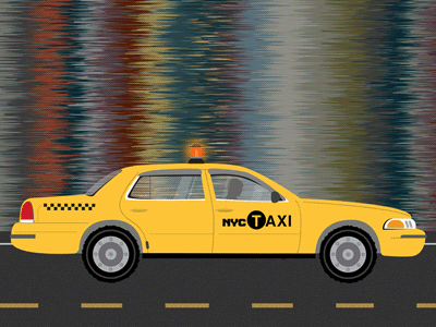 Taxi gif animation cab car drive gif gif animation new york new york city nyc photoshop taxi taxi driver vector wheel wheels yellow