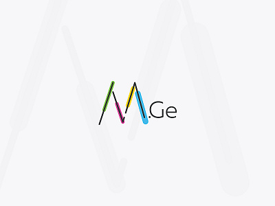 Mge color logo logotype vector