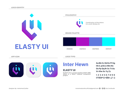 ELASTY UI LOGO DESIGN affinity designer animation art branding design graphic design illustration javascript logo programmer ui vector