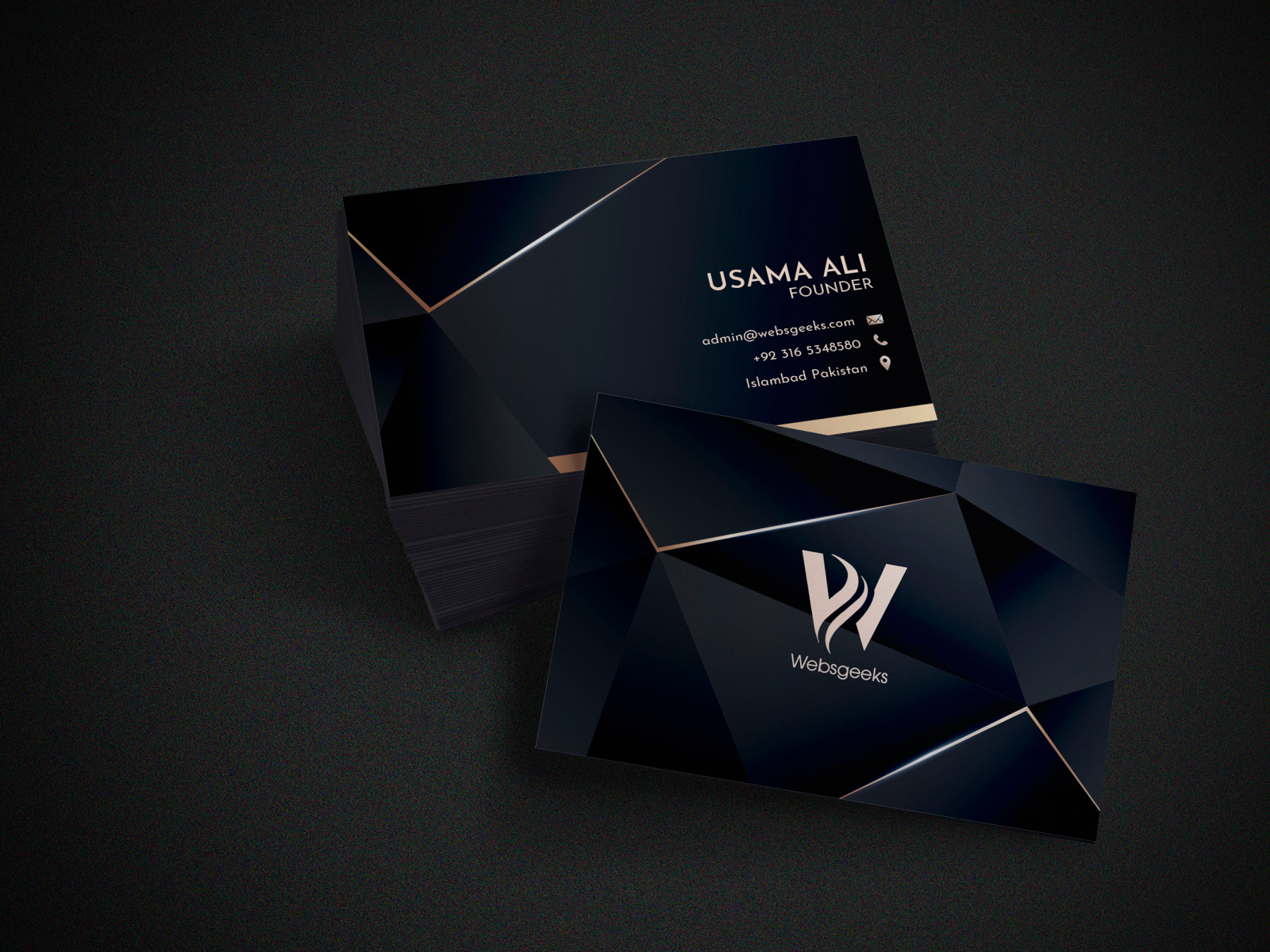 Agency Business Card Design by Webs Geeks on Dribbble