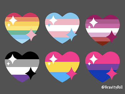 LGBTQ+ Pride Hearts