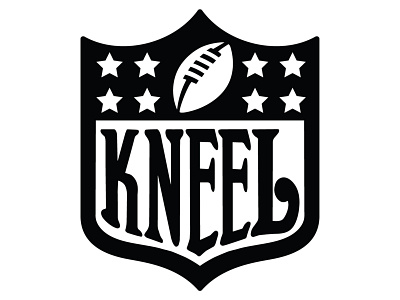 Kneel blm branding human rights kaepernick logo logo concept logo design nfl political sports logo