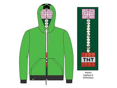 Creeper Anatomy Premium Hoodie creeper hoodie jinx minecraft