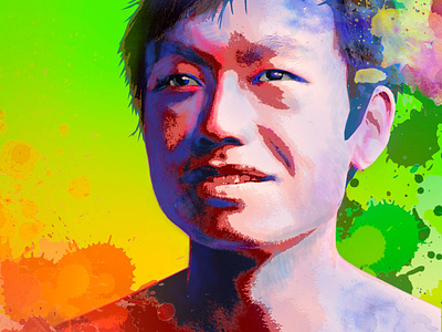 A colorful portrait poster