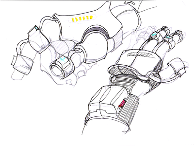 Sketch of VR data glove（2）