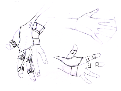 Sketch of VR data glove（3） vr