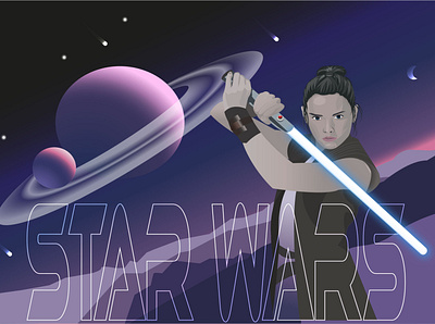 Poster cartoon galaxy game graphics. illustration perspective planets portrait poster art star wars vector vector illustration