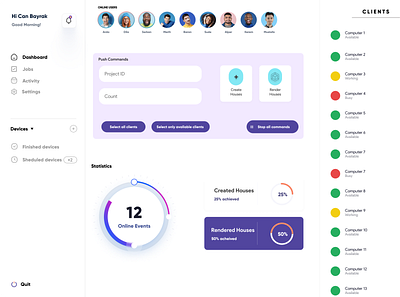 Admin Dashboard design ui ux