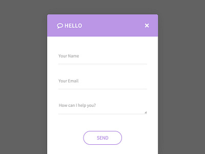 Simple Modal Form contact form input modal popup