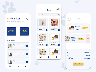 Customized Cat food order app app design figma ui ux